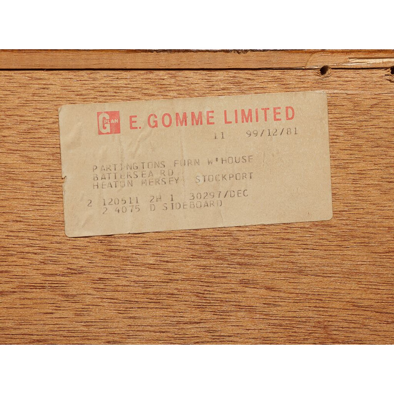 Vintage solid teak sideboard by Victor Wilkins for G-plan 1970s