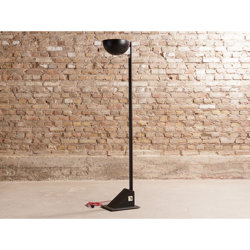 Vintage Ledu floor lamp industrial model in matt black