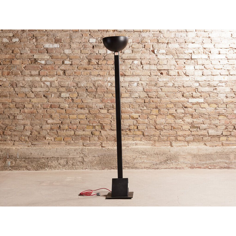 Vintage Ledu floor lamp industrial model in matt black