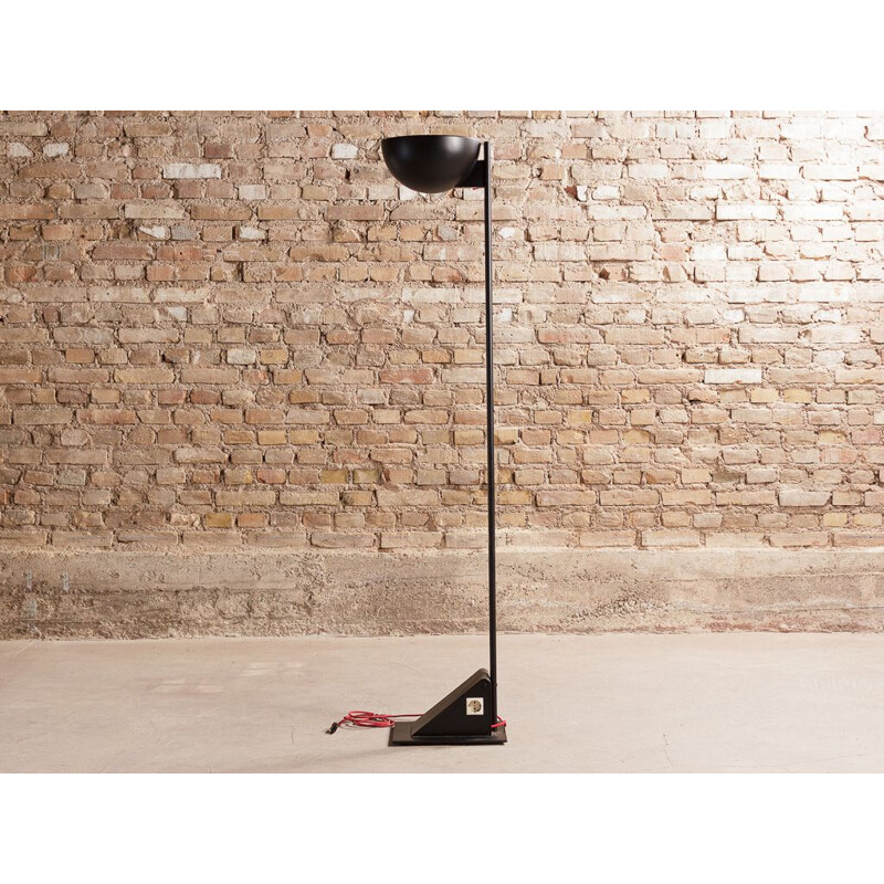 Vintage Ledu floor lamp industrial model in matt black