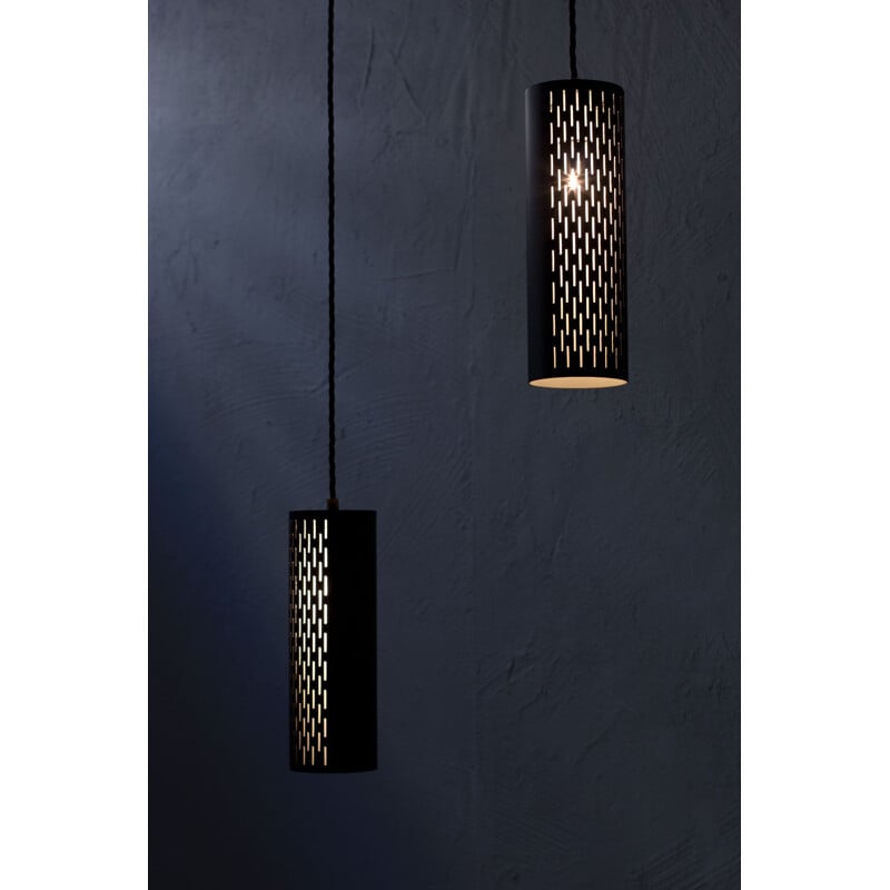 Pair of vintage brass suspension by Hans Bergström for Ateljé Lyktan, Sweden 1950