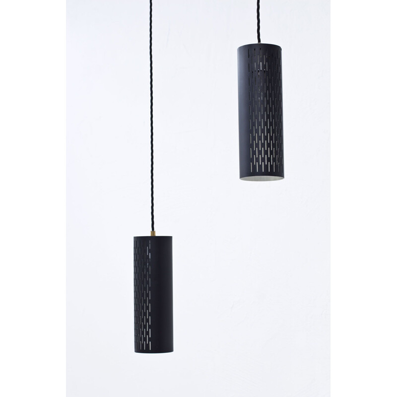 Pair of vintage brass suspension by Hans Bergström for Ateljé Lyktan, Sweden 1950