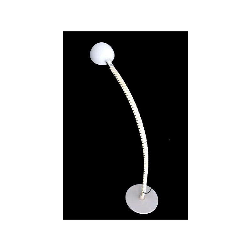 Italian "Vertebre" floor lamp in white metal and plastic, Elio MARTINELLI - 1970s