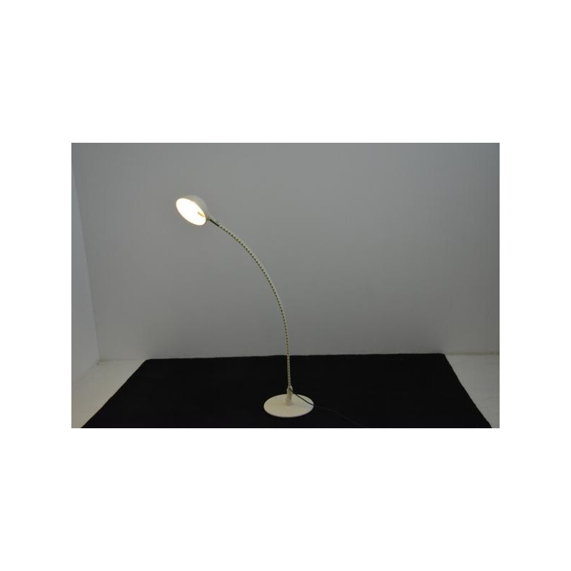 Italian "Vertebre" floor lamp in white metal and plastic, Elio MARTINELLI - 1970s