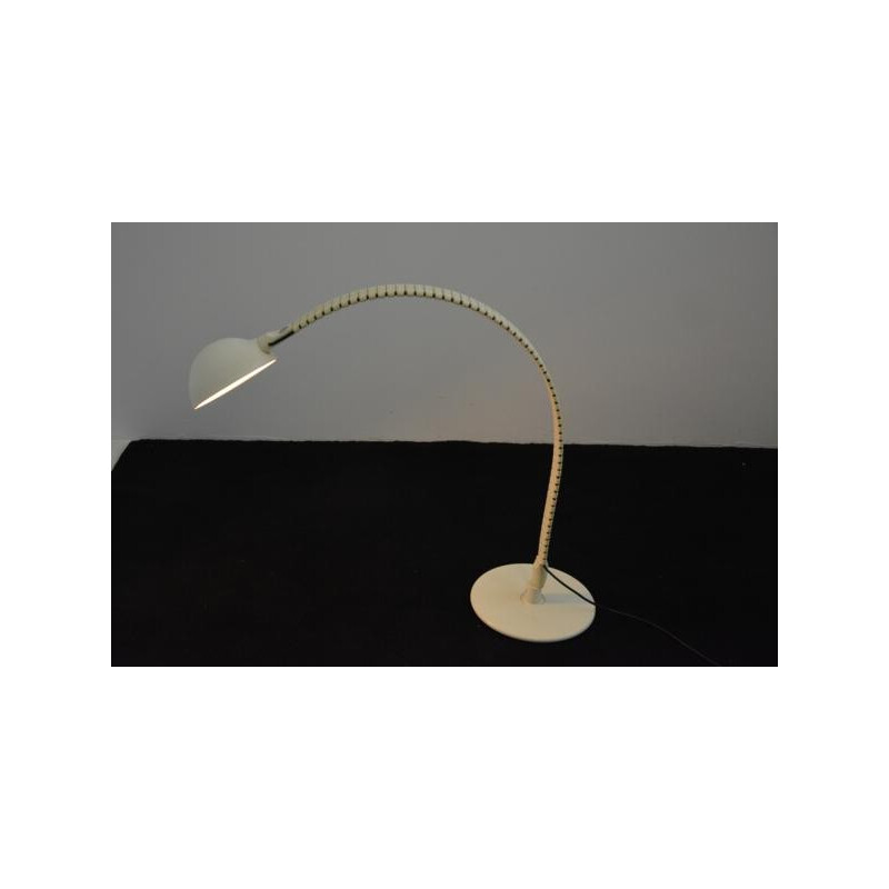 Italian "Vertebre" floor lamp in white metal and plastic, Elio MARTINELLI - 1970s