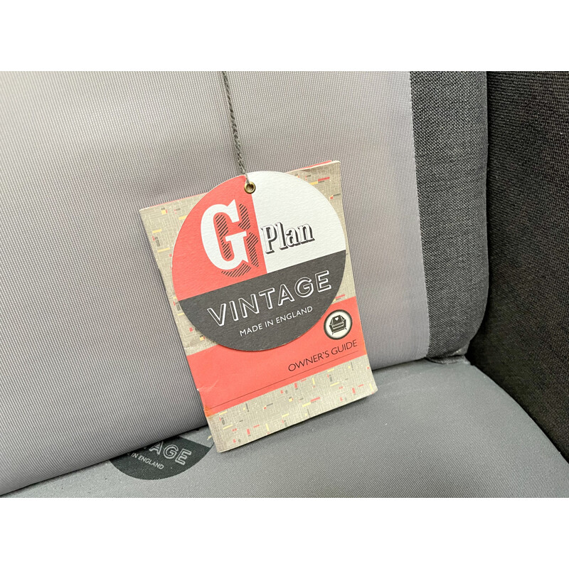 Canapé vintage G Plan 2 places gris, Royaume-Uni