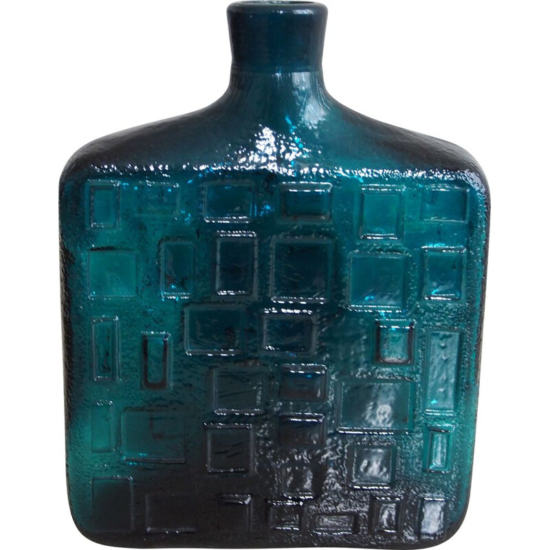 Vase vintage  en verre pressé, Italie