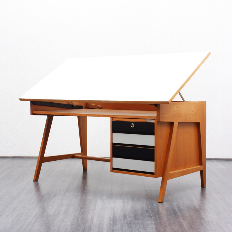 Bureau en hêtre - années 50