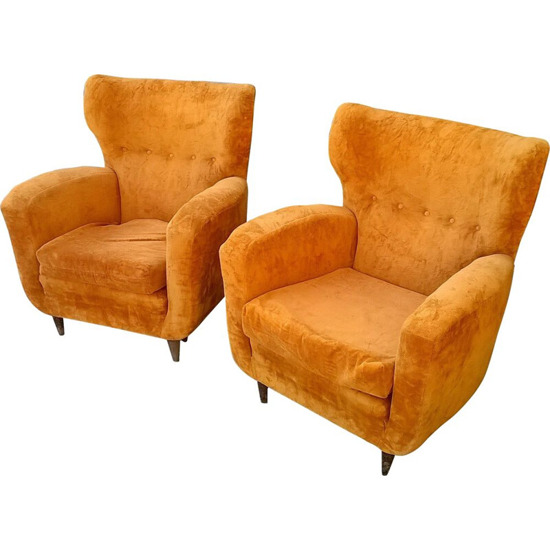 Pair of vintage Armchairs by Paolo Buffa, Italy 1940s