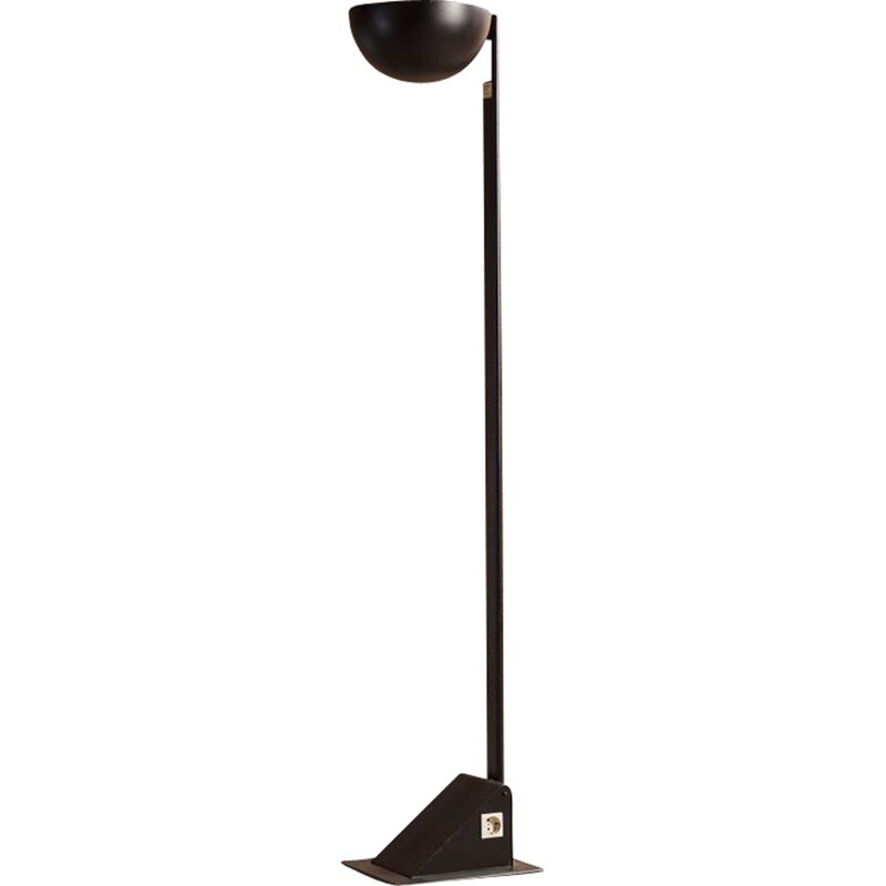 Vintage Ledu floor lamp industrial model in matt black