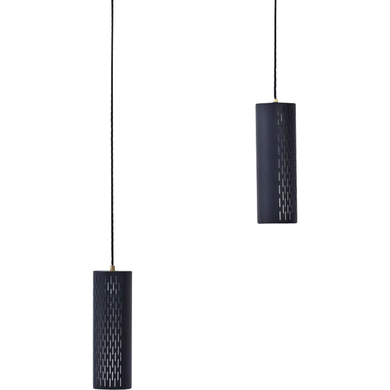 Pair of vintage brass suspension by Hans Bergström for Ateljé Lyktan, Sweden 1950