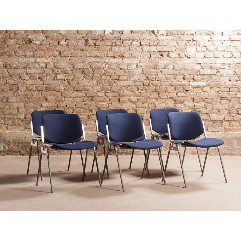 Set of 6 vintage Castelli chairs model DSC106 by Giancarlo Peretti 1970s