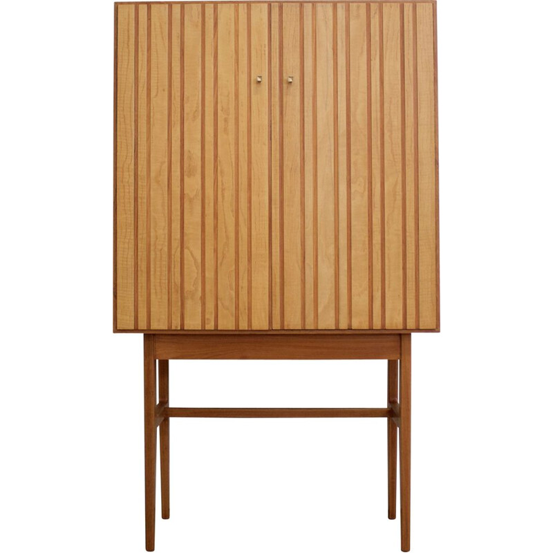 Vintage Teak & Elm Drinks Cabinet by Ian Audsley for G W Evans 1950s