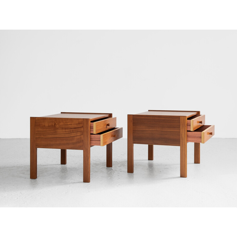 Pair of vintage night stands in teak, Danish 1960s