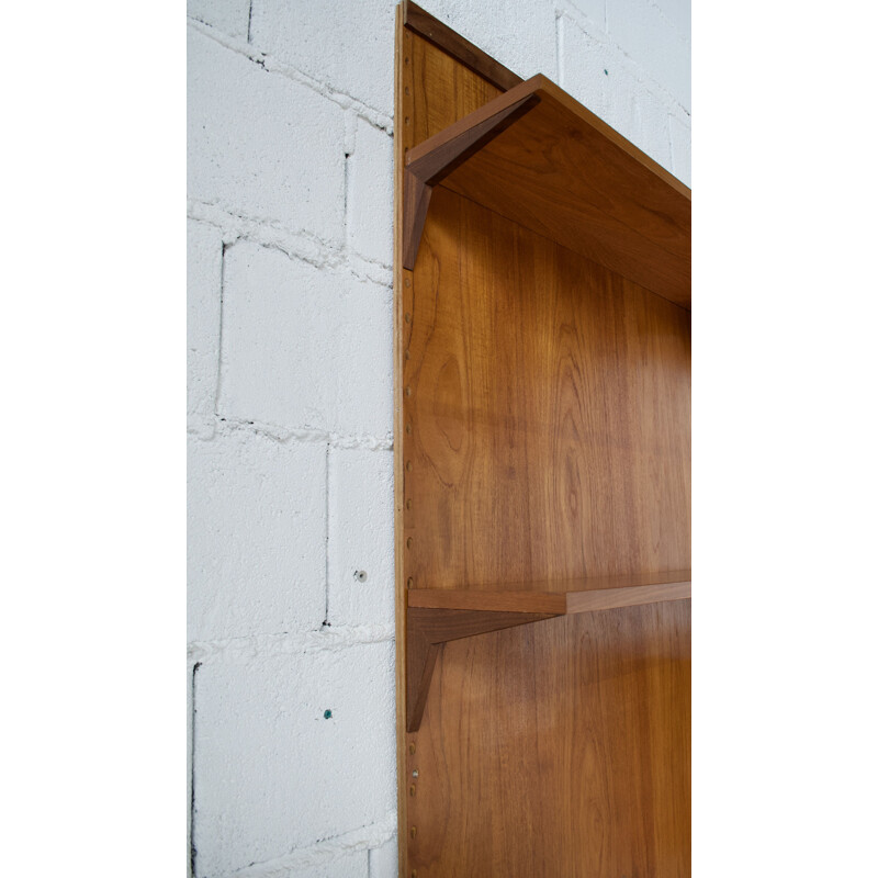 Vintage Capo teak panel movable wall system by Poul Cadovius 1950s