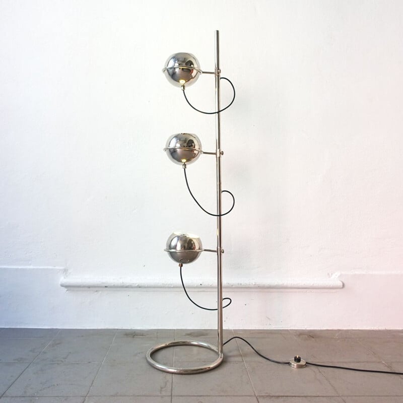 Vintage Eyeball Triple Light Floor Lamp by Goffredo Reggiani for Reggiani 1970s