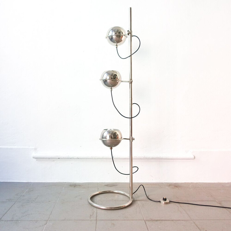 Vintage Eyeball Triple Light Floor Lamp by Goffredo Reggiani for Reggiani 1970s