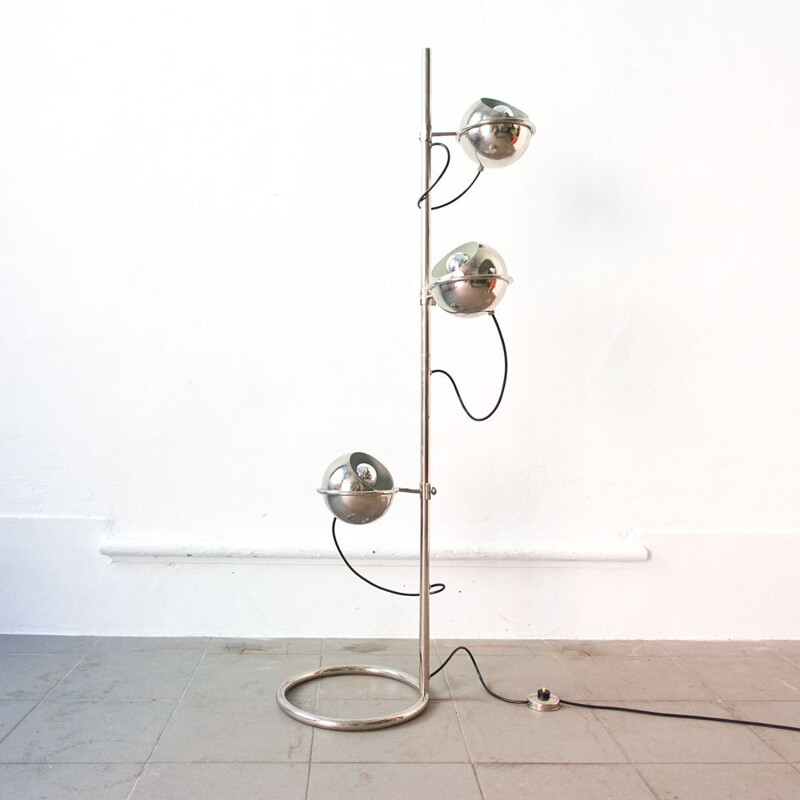 Vintage Eyeball Triple Light Floor Lamp by Goffredo Reggiani for Reggiani 1970s