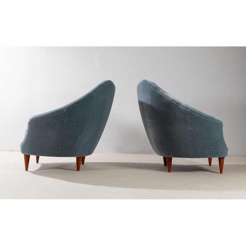 Pair of vintage armchairs by Federico Munari, Italy 1960s