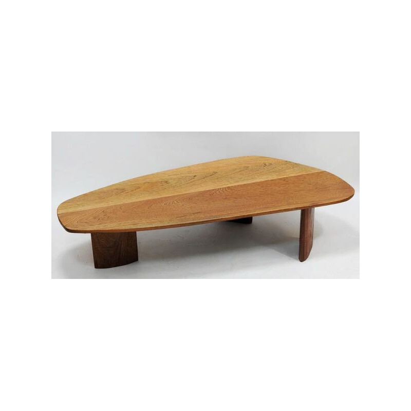 Vintage beech coffee table 1950s
