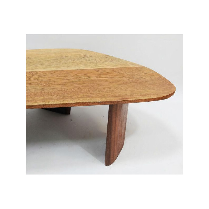 Vintage beech coffee table 1950s