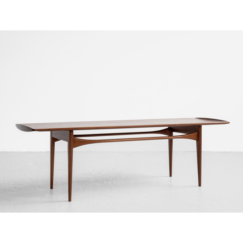 Vintage coffee table in teak by Tove & Edvard Kindt-Larsen for France & Daverkosen, Danish 1960s