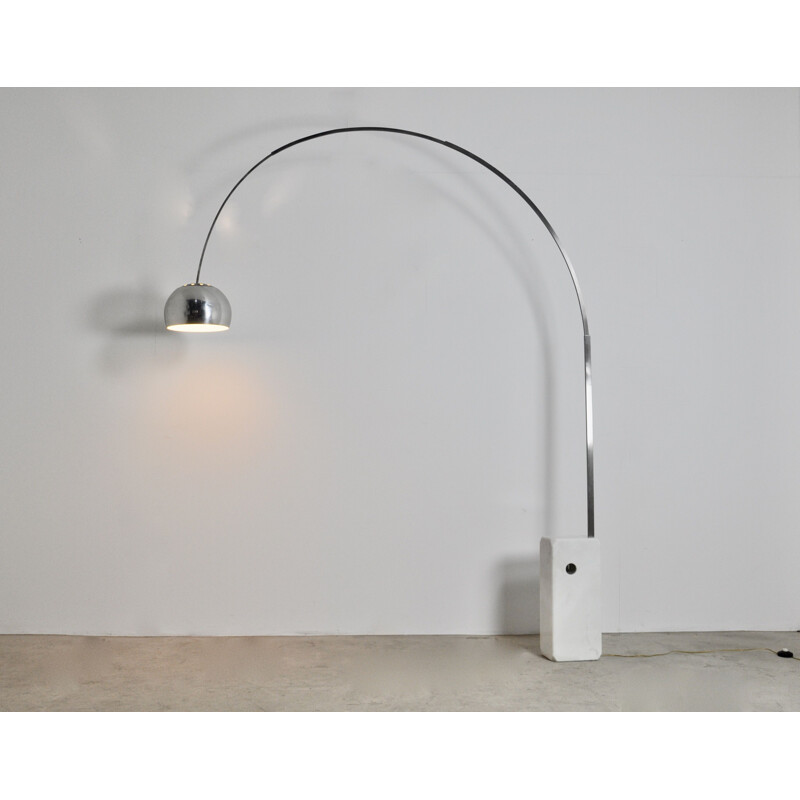 Vintage Arco Floor Lamp by Achille Castiglioni for Flo, Italian