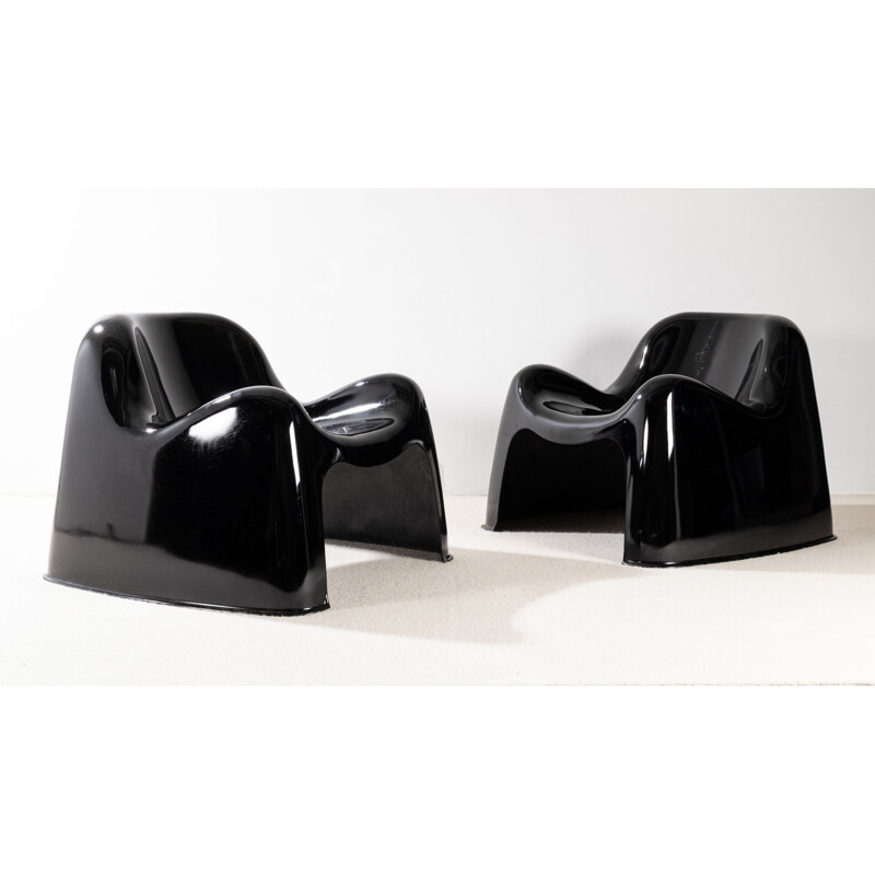 Pair of vintage armchairs by Sergio Mazza & Artemide, Milan 1968s