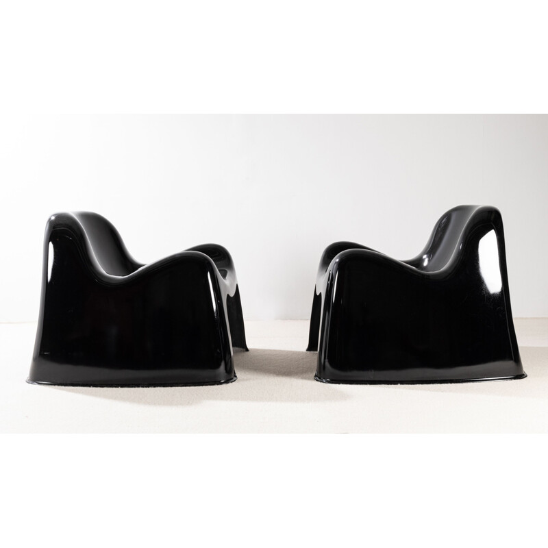 Pair of vintage armchairs by Sergio Mazza & Artemide, Milan 1968s