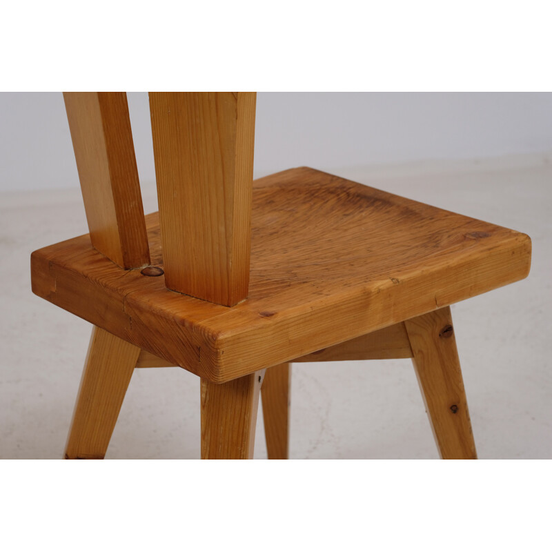 Vintage chair and stool by Christian Durupt Meribel 1960s