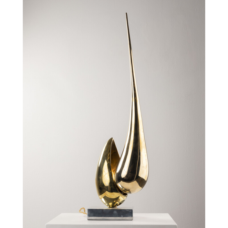 Vintage bronze lamp by Michel Armand 1970s