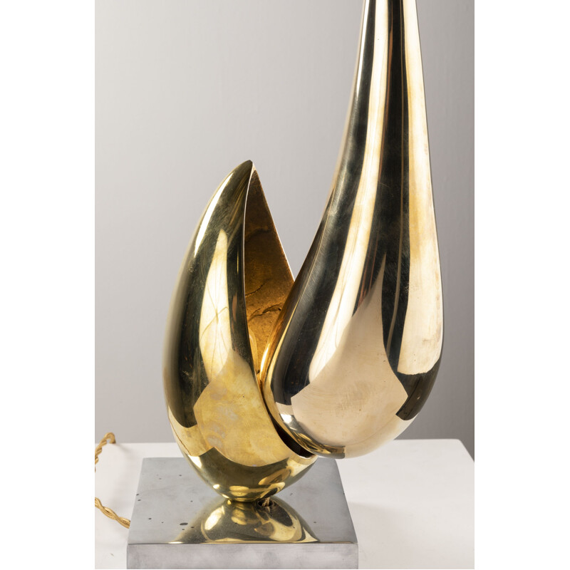 Lampe vintage en bronze de Michel Armand 1970