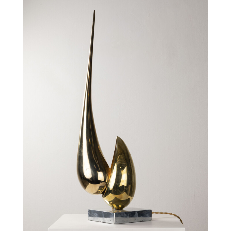 Vintage bronze lamp by Michel Armand 1970s