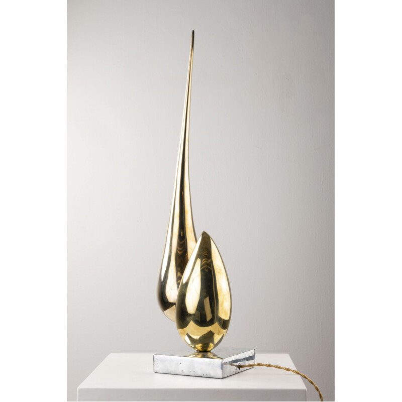 Lampe vintage en bronze de Michel Armand 1970