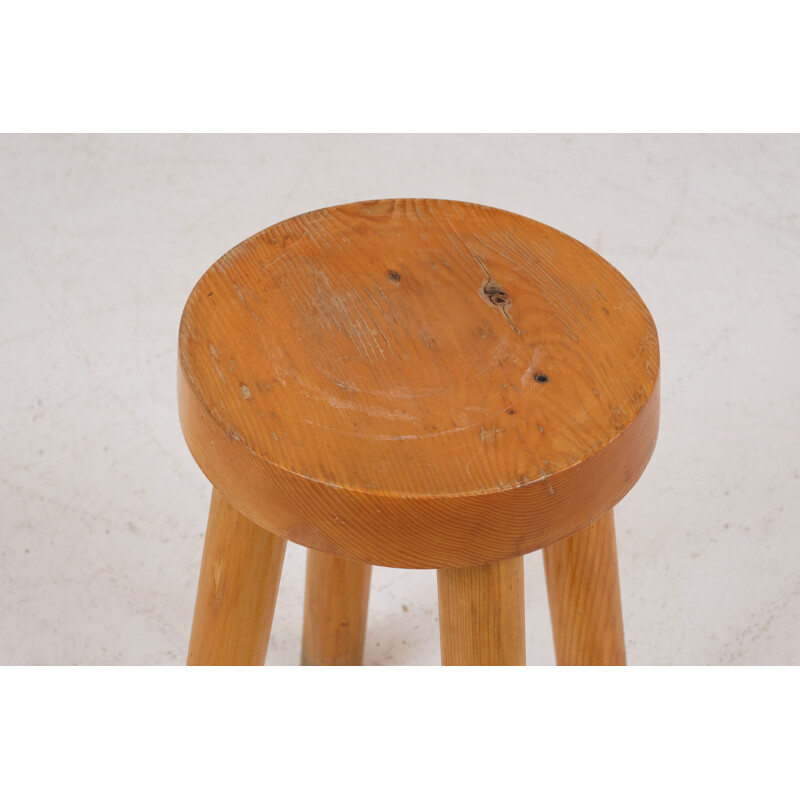 Vintage stool by Charlotte Perriand for the Meribel ski resort 1960s