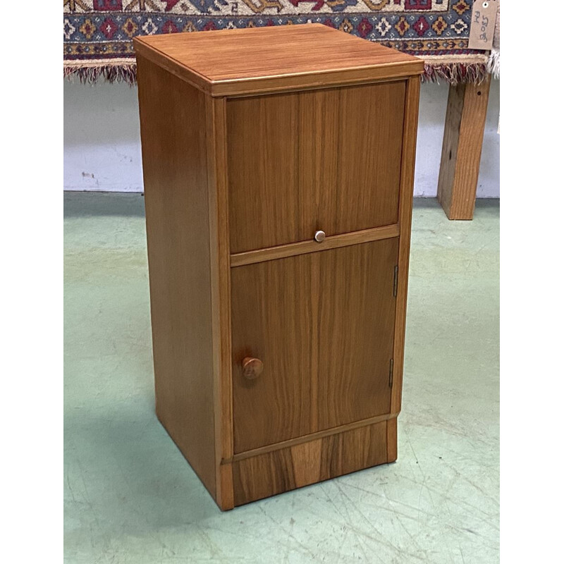 Vintage teak and oak bedside table 1970s