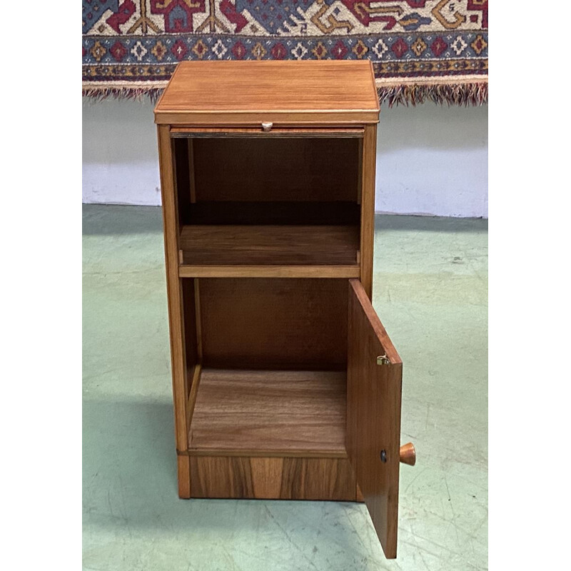 Vintage teak and oak bedside table 1970s