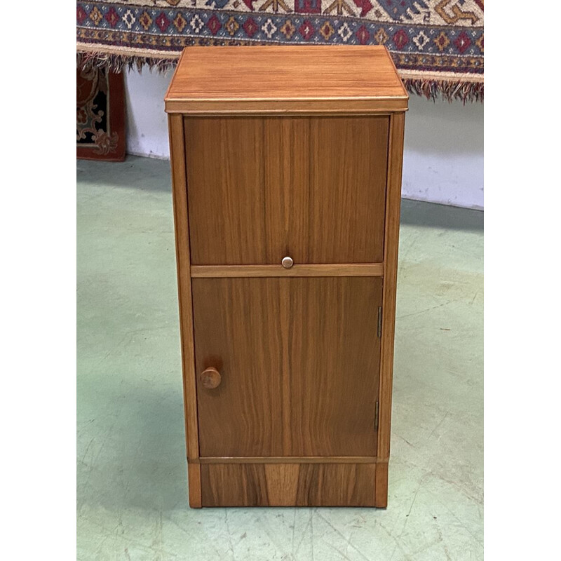 Vintage teak and oak bedside table 1970s