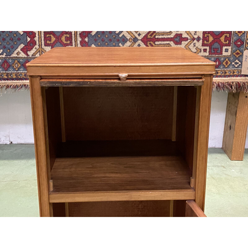 Vintage teak and oak bedside table 1970s