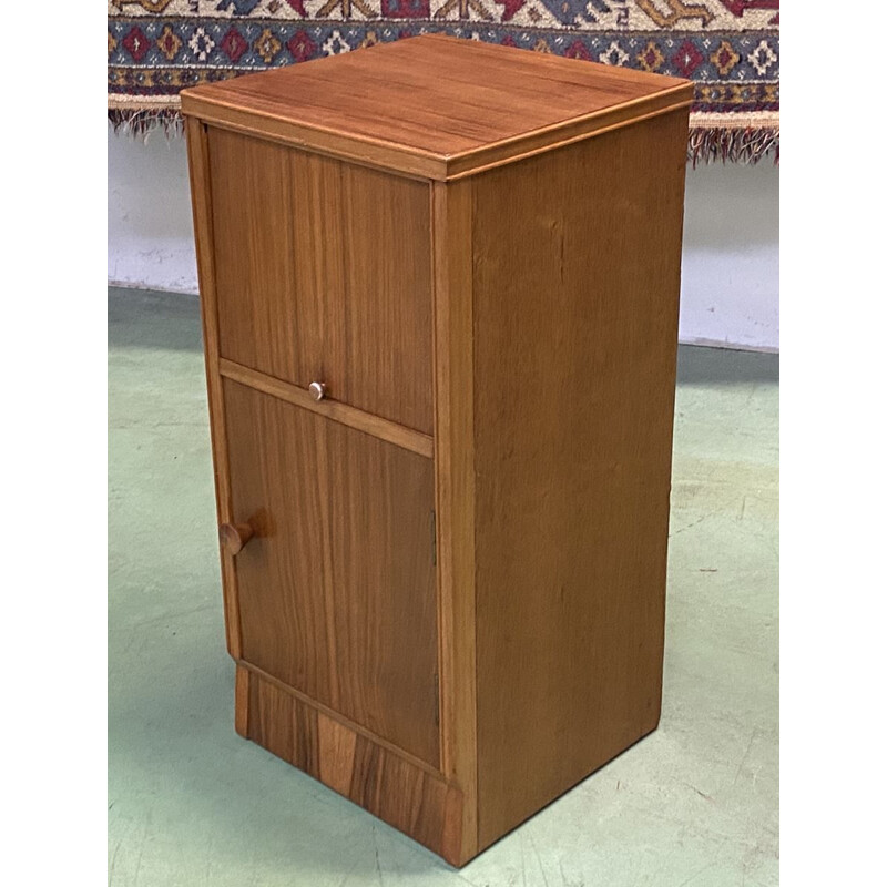 Vintage teak and oak bedside table 1970s