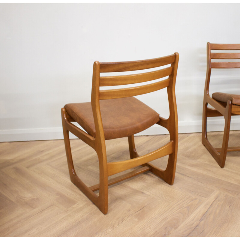 Set of 5 vintage Extendable Teak Dining Table & Chairs Set from Portwood, UK 1960s