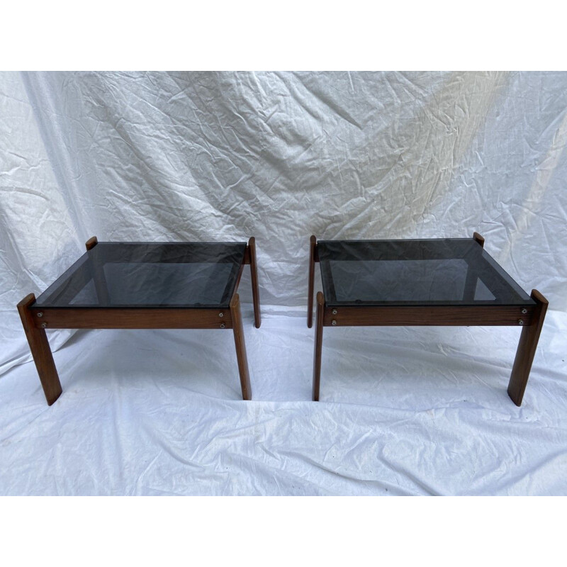 Pair of vintage sofa ends by Percival Lafer, Brazil