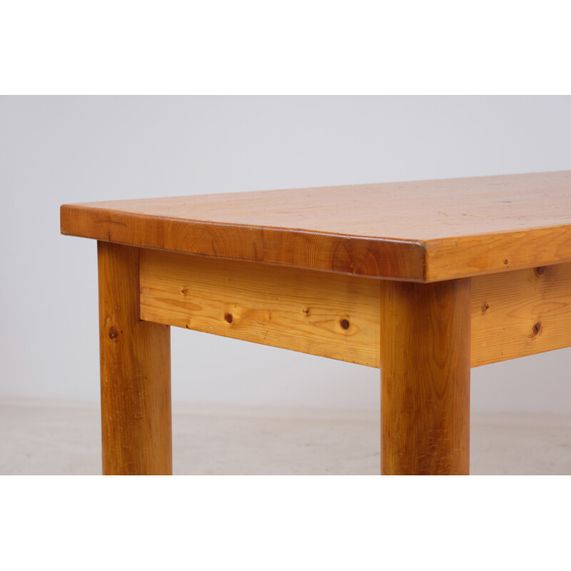 Vintage pine table by Charlotte Perriand for Méribel ski resort 1960s
