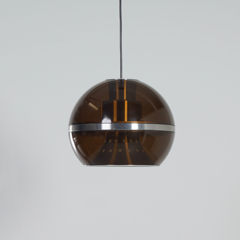 Large vintage Globe Pendant Lamp by Dijkstra Lamps, Dutch 1970s