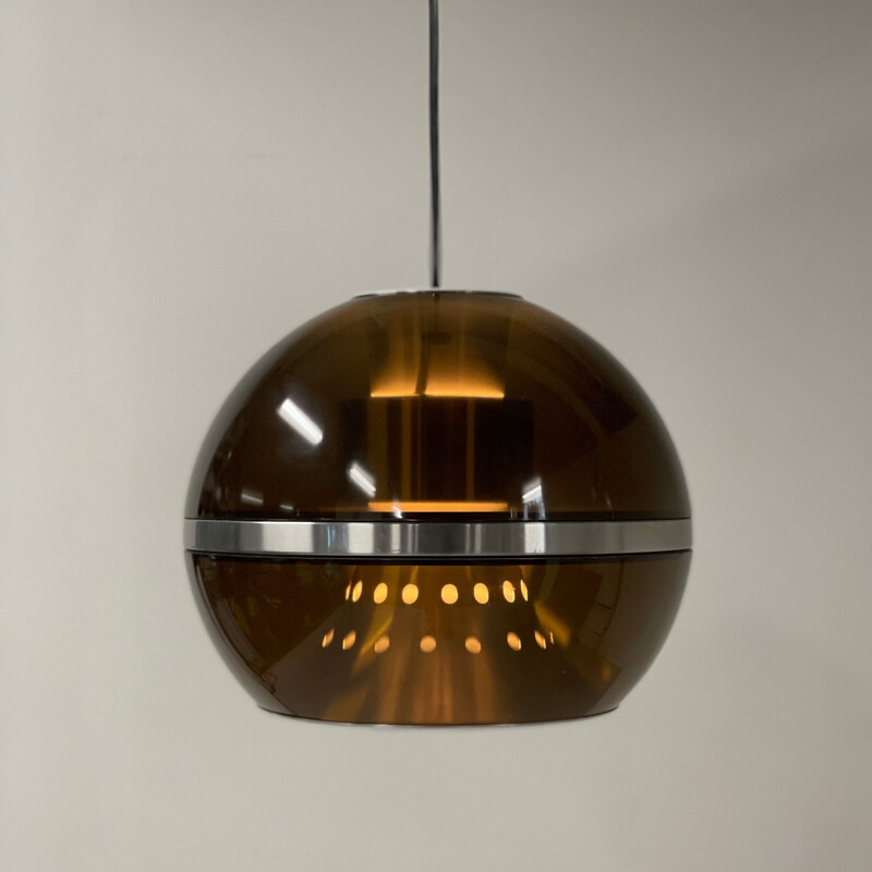 Large vintage Globe Pendant Lamp by Dijkstra Lamps, Dutch 1970s