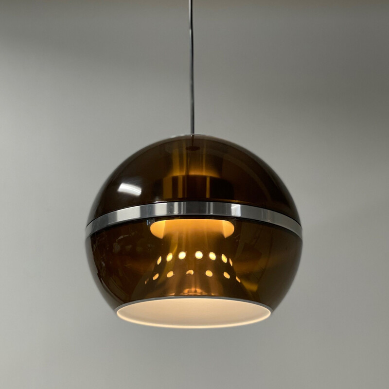 Large vintage Globe Pendant Lamp by Dijkstra Lamps, Dutch 1970s