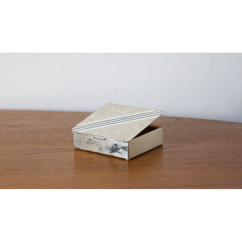 Vintage Silver-Plated Ikora Decorative Box from WMF, German 1920s