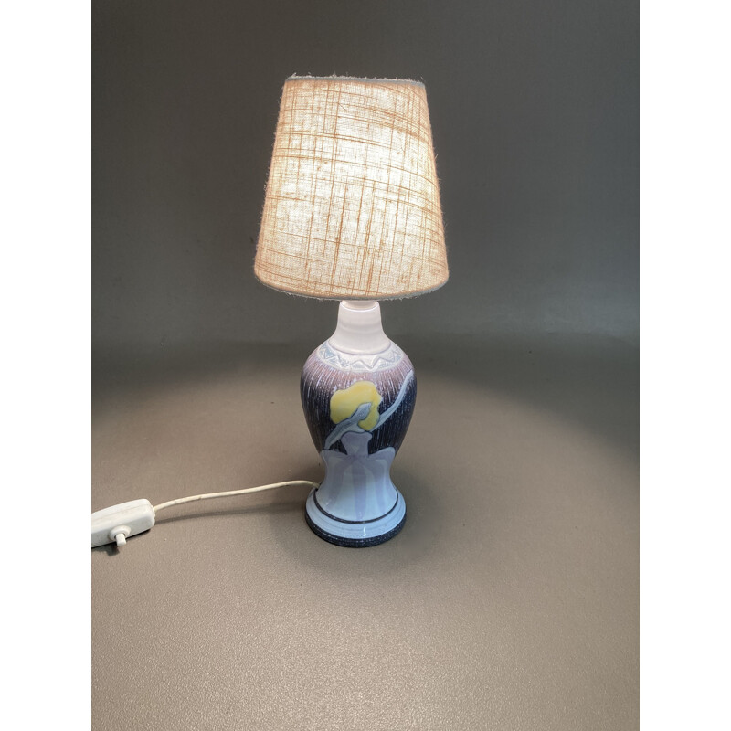 Vintage ceramic lamp, Scandinavian 1960s