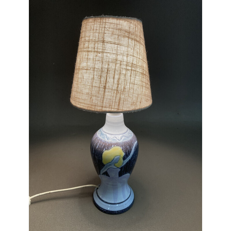 Vintage ceramic lamp, Scandinavian 1960s