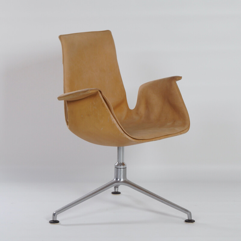 Vintage Tulip Swivel Chair by Kastholm & Fabricius for Kill International, Beige 1960s